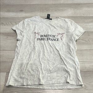 Streetwear Society Romantic Paris Graphic Tee - Light Gray